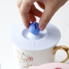 廠家現貨批發硅膠杯蓋防漏多用茶杯玻璃水杯防塵蓋可定制顏色logo