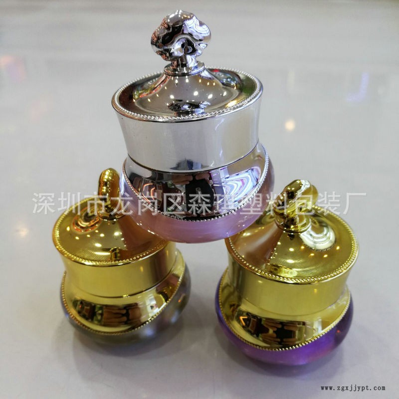 工廠現貨 5克亞克力皇冠膏霜瓶 面霜瓶 精油眼霜瓶 化妝品包材示例圖4