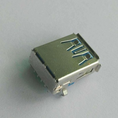直銷USB AF-3.0母座 90度DIP 鐵殼藍膠LCP