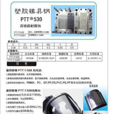 超鏡面、高硬度、高耐腐蝕〈新型鋼號UNI標準X40CR14〉模具鋼