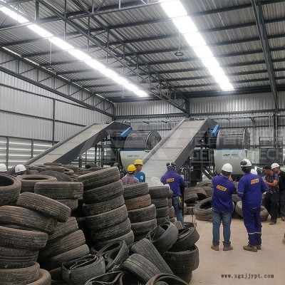 廢舊輪胎處理設備 橡膠輪胎破碎機 輪胎破碎設備生產線 廢舊輪胎破碎設備