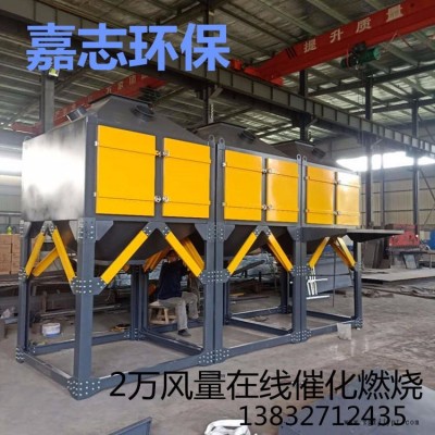 1萬風量  催化燃燒一體機 噴漆房廢氣處理設備  蜂窩活性炭塊  催化劑  燃燒爐 實體廠家  河北嘉志環保