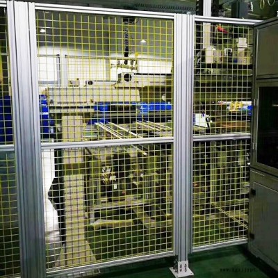 生產線鋁型材安全圍欄隔離網流水線線機械手安全防護欄定制