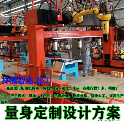 工業祥鷹制造桁架機械手 機器人行走軸地軌第七軸 非標重型重載直線滑臺模組